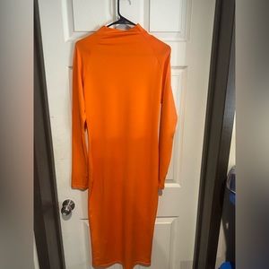 Orange bodycon dress